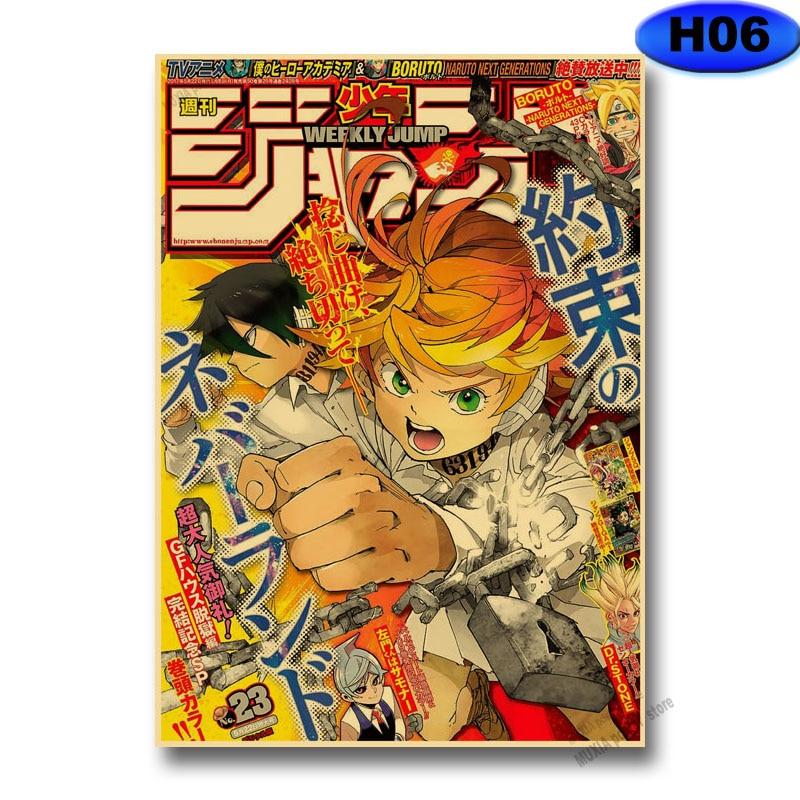 Винтажные аниме-плакаты «Атака Титанов/Demon Slayer/Jujutsu Kaisen Manga», эстетический постер, крафт-бумага, домашний декор, наклейки на стену