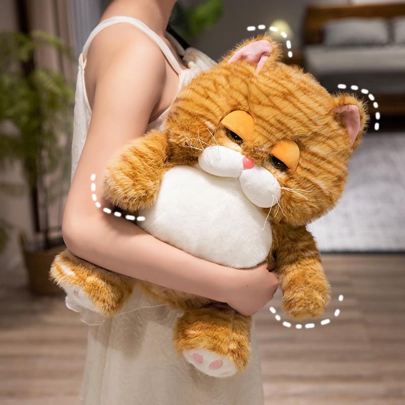 Cute Plush Cat Toy Stuffed Animal, Adorable Kitten Doll for Kids, Soft Cuddly Comfort Buddy for Sleeping and Play, Birthday Gift