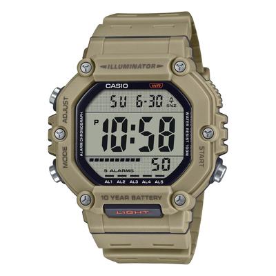 Черные цифровые часы серии AE-1600H с LED-подсветкой на 10 лет, бежевые, AE1600H-5AV.