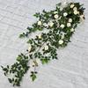 Любовь Лотос 12 веток Роза Настенное украшение Свадебный декор С шелковыми цветами Для дома и мероприятий