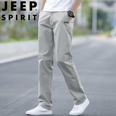 JEEP SPIRIT Мужские повседневные длинные брюки прямого кроя