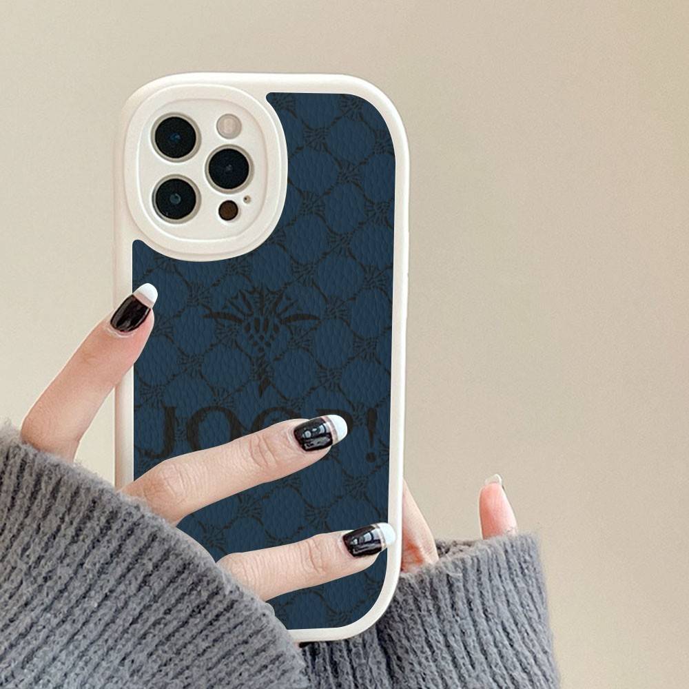 Кожаный чехол для телефона J-Joops с логотипом для iPhone 16 15 14 Plus 13 12 11 Pro Max Case