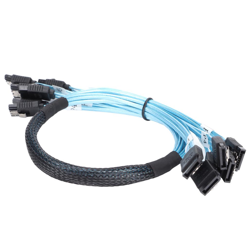 SATA Cables 7 Pin Fast Speed 6Gbps Mini Use Easily 6 Wires High Speed SATA Cable Set for Computer