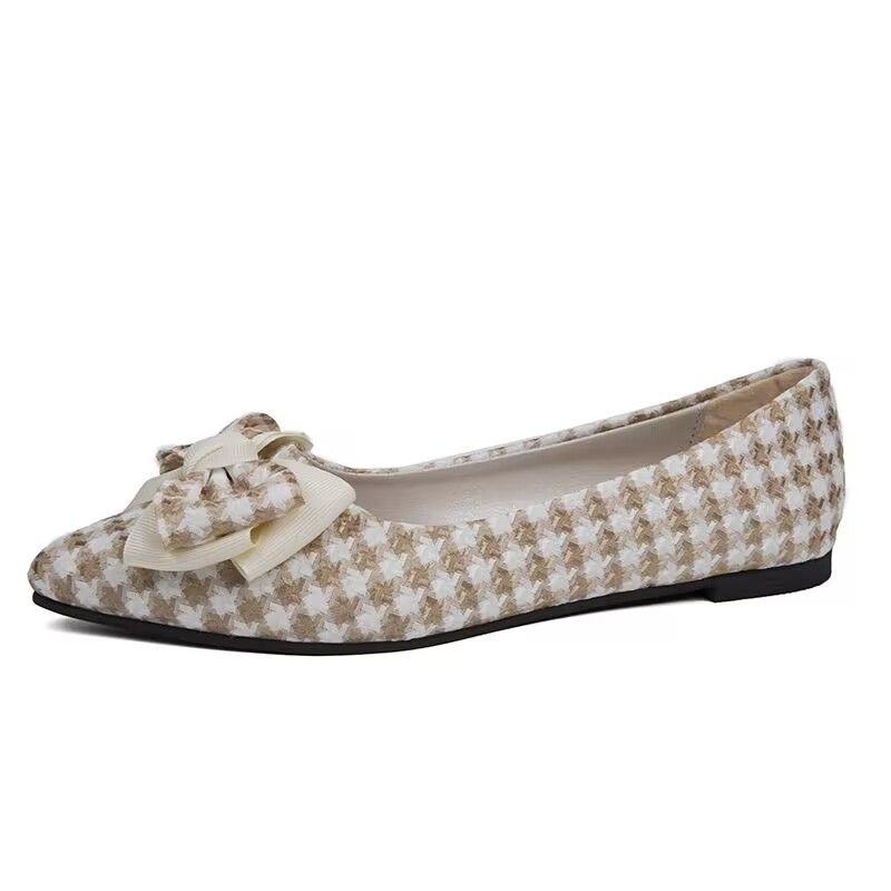 Женская летняя обувь на плоской подошве, женская обувь 2024 года, красная вечерняя обувь на плоской подошве с острым носком и бантом, стильная социальная тенденция 39