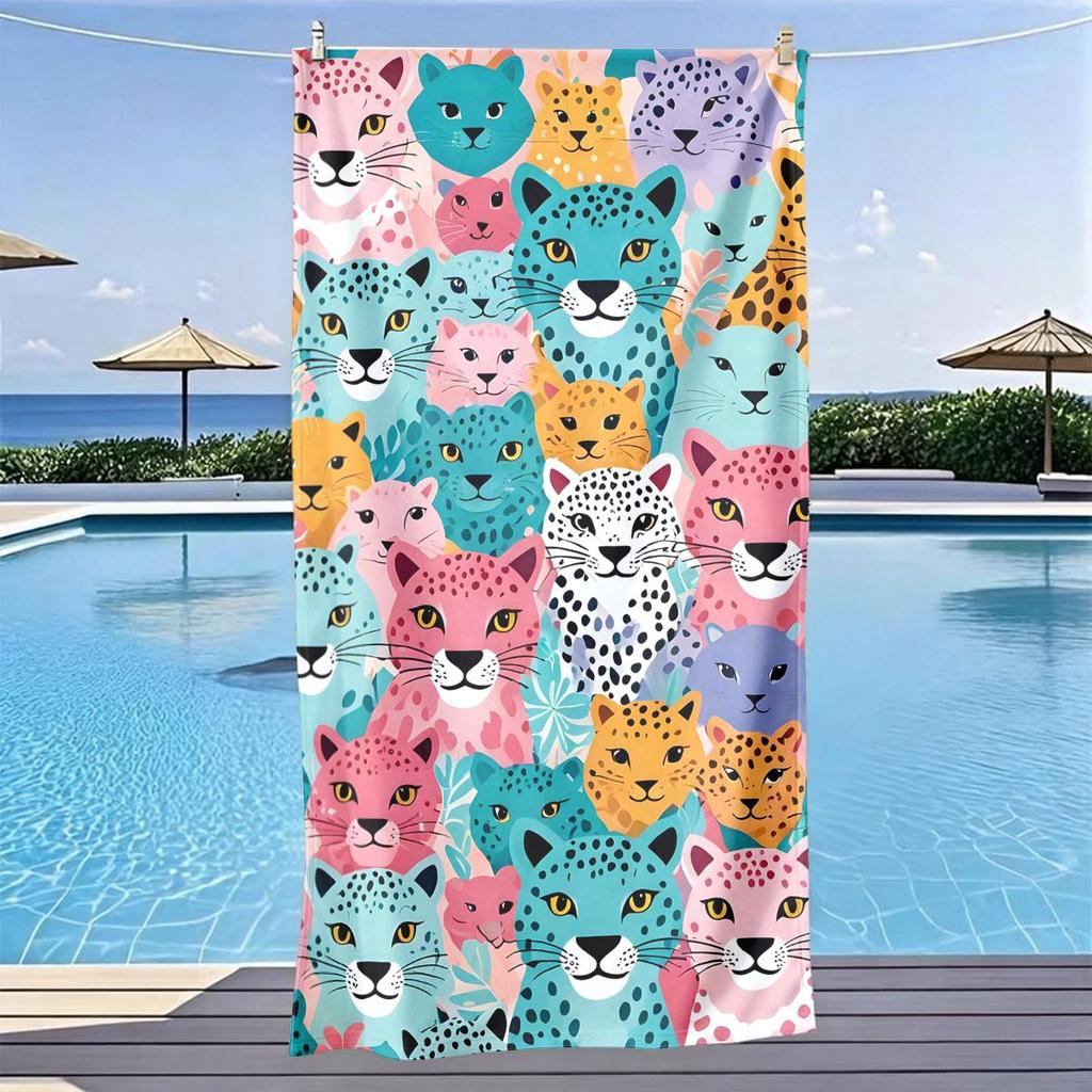 Blue Evil Eye Mandala Bohemian Ornament Beach Towel High Absorbency Cloth Perfect To Seaside Holiday Pastimes