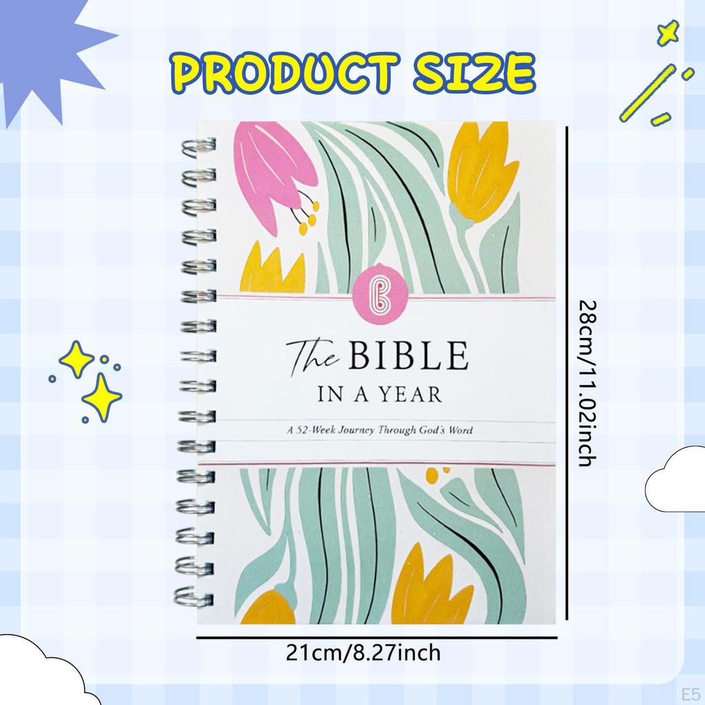 52-недельное руководство по изучению Библии, книга, тетрадь, еженедельник на спирали, планировщик на год для семьи