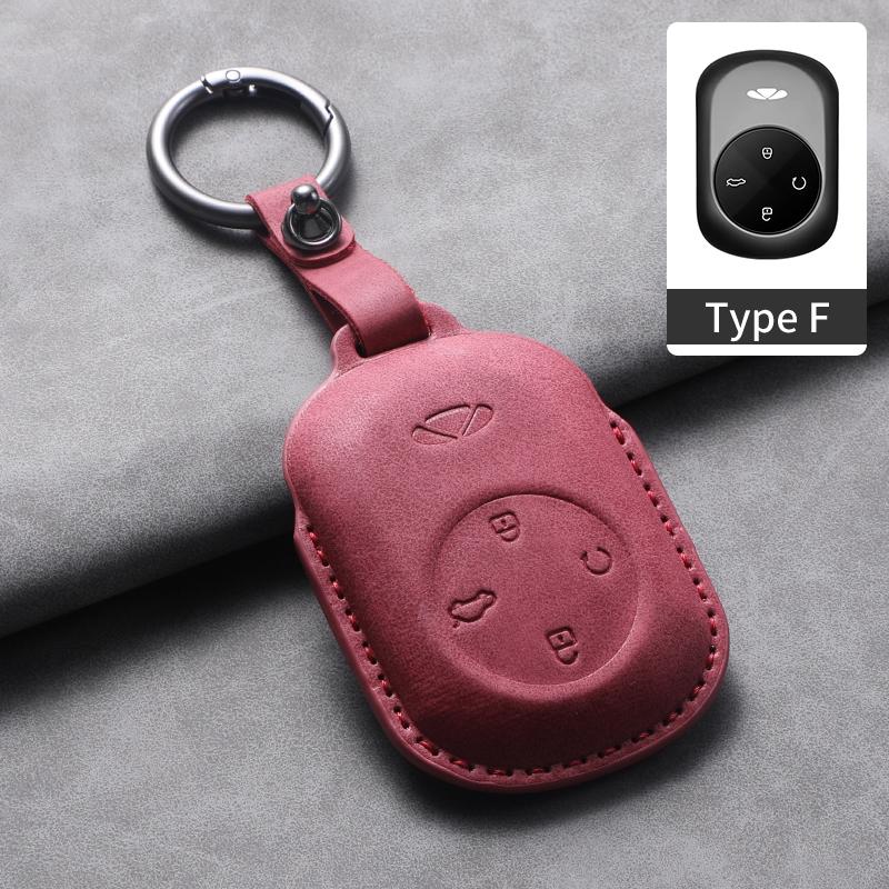 Для Chery Fulwin T9 2025 Кожаный чехол-сумка для ключей автомобиля Кошелек Держатель Чехол для ключей Брелоки Автоаксессуары Веревка для ключей Брелок