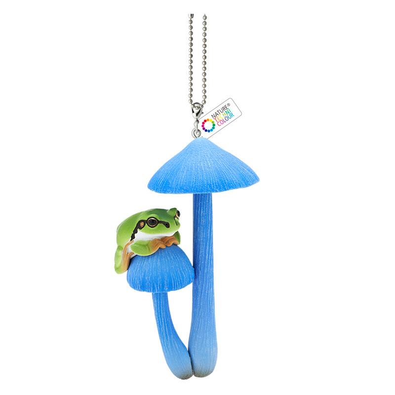 Authentic Japanese Ikimon Series 2 Mushroom And Rain Frog Realistic Fly Agaric Figure Ornament Keychain Collectible