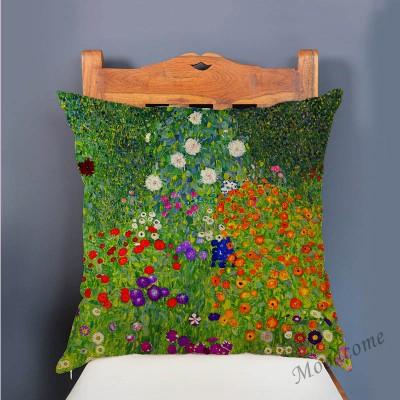 Gold Luxury Decorative Oil Painting Home Decorative Pillow Case Cover Gustav Klimt Gallery Collection Sofa Chair Cushion Cover