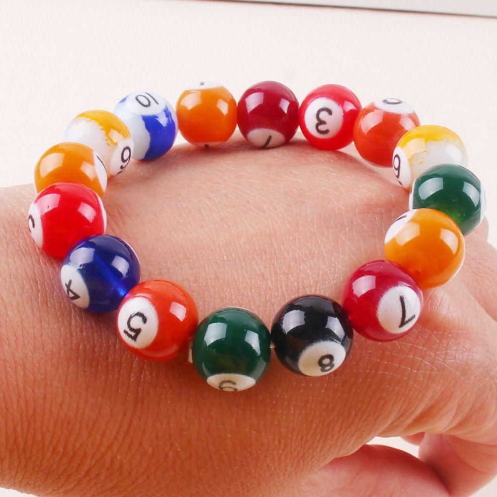 Elastic Rope Billiards Bracelet Glass Wrist Accessories New Bead Accessories