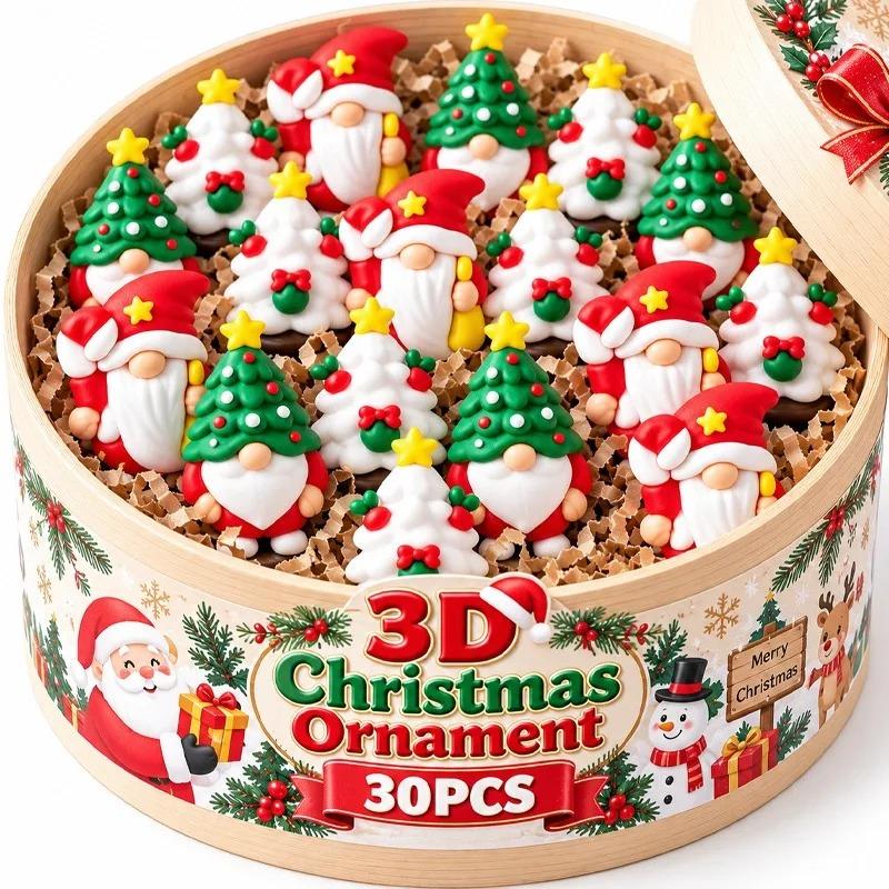 Small Figures Christmas Tree Santa Claus Mini Gnomes Figurines Ornament Christmas Holiday Party Favor Home Decor Supplies