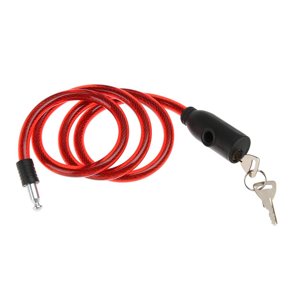 Steel Chain Cycling Bicycle Lock With 2 Keys Scooter Safety Steel Spiral Cable Bike Accessories