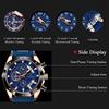 Men's Multifunctional Three Eye Chronograph Calendar Watch Multi Functional Waterproof Luminous Dial Student Fashion Sports Quartz Watch