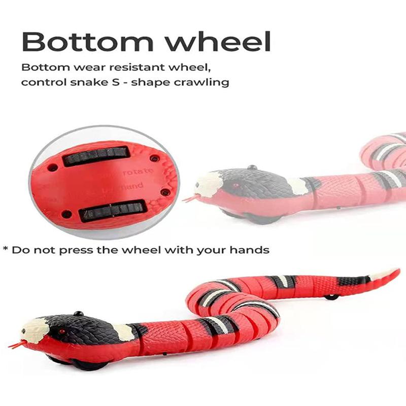 Горячая, умная электрическая индукционная игрушка-змея, USB перезаряжаемый пульт дистанционного управления, забавная игрушка для кошек, страшная и хитрая