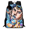 JoJos Bizarre Adventure Cartoon Kids Backpack School Lightweight Ergonomic Double Strap Bag With Printed Design Grades