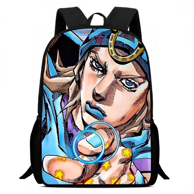 JoJos Bizarre Adventure Cartoon Kids Backpack School Lightweight Ergonomic Double Strap Bag With Printed Design Grades