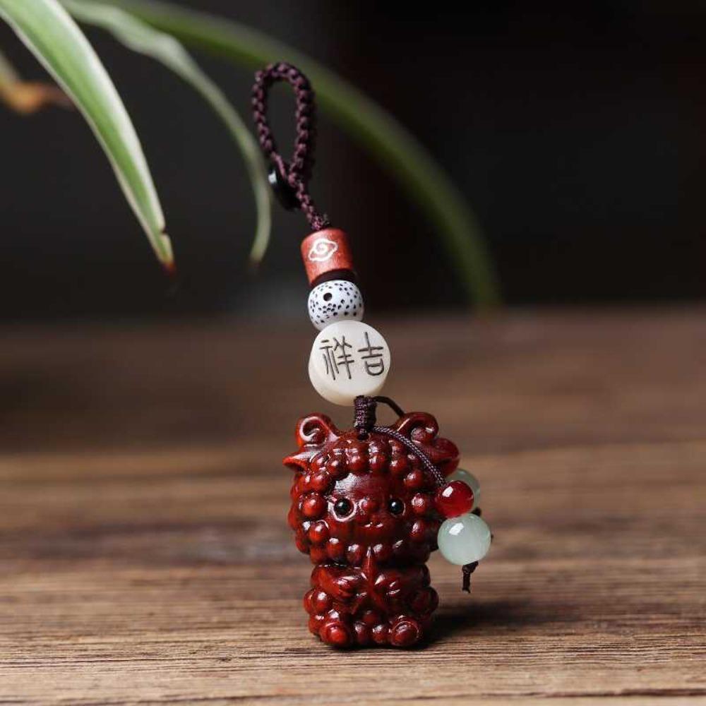 Мини резьба по дереву резьба по дереву брелок с изображением двенадцати знаков зодиака офисные аксессуары для стола