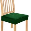 Navy Blue Velvet Dining Chair Cover Removable Elastic Seat Cushion Slipcover For Kitchen Restaurant Home Decor