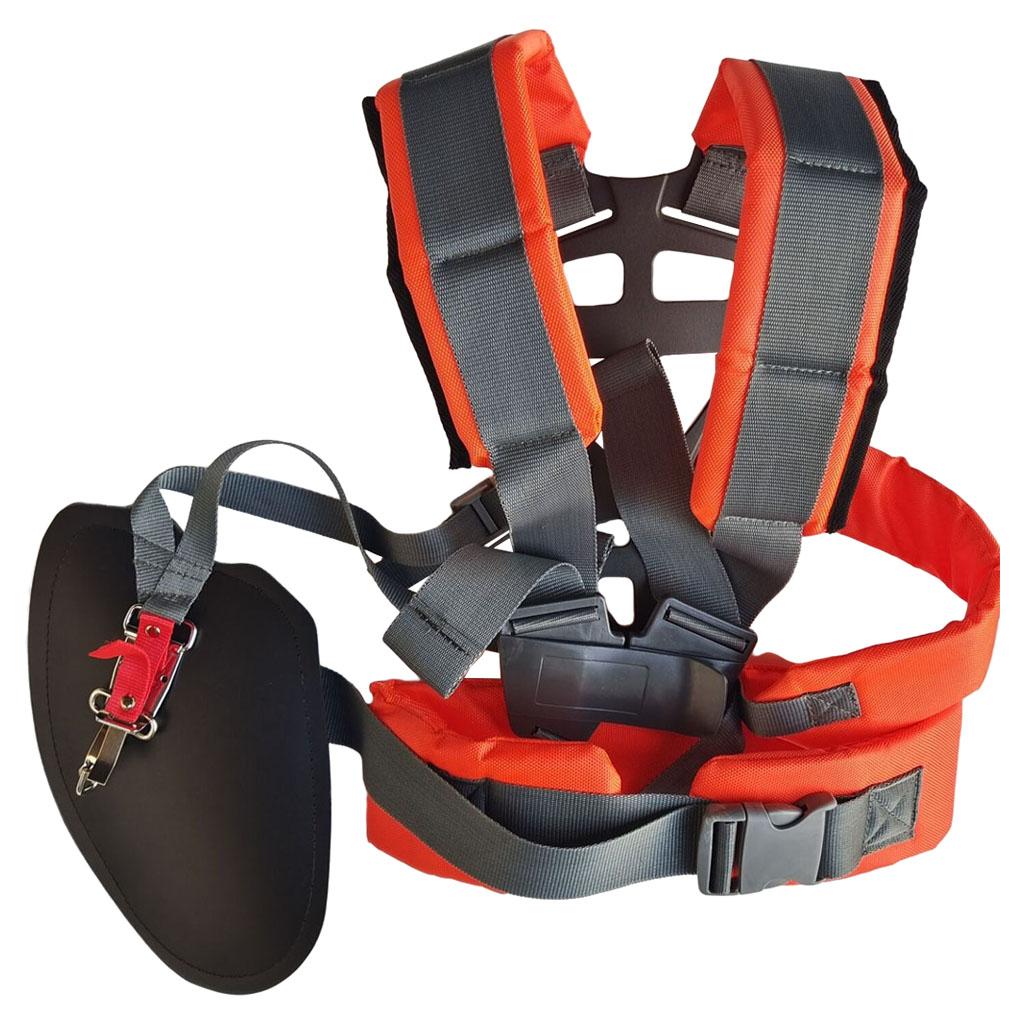 Ремень для триммера Двойная плечевая лямка Регулируемый ремень поддержки плеч Комфортный Экономия труда Универсальный для триммера, газонокосилки, кустореза