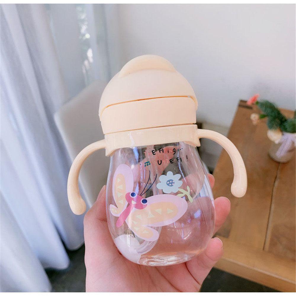 Children Portable Cute Cartoon 350 ML Water Cup Drinking Bottles Straw Drinkware Water Bottle