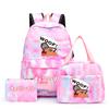 3Pcs/Set Chainsaw Man Kawaii Casual School Bag Colorful Backpack Set Girl with Lunch Bag for Women Student Teenager Rucksack Pencil Case