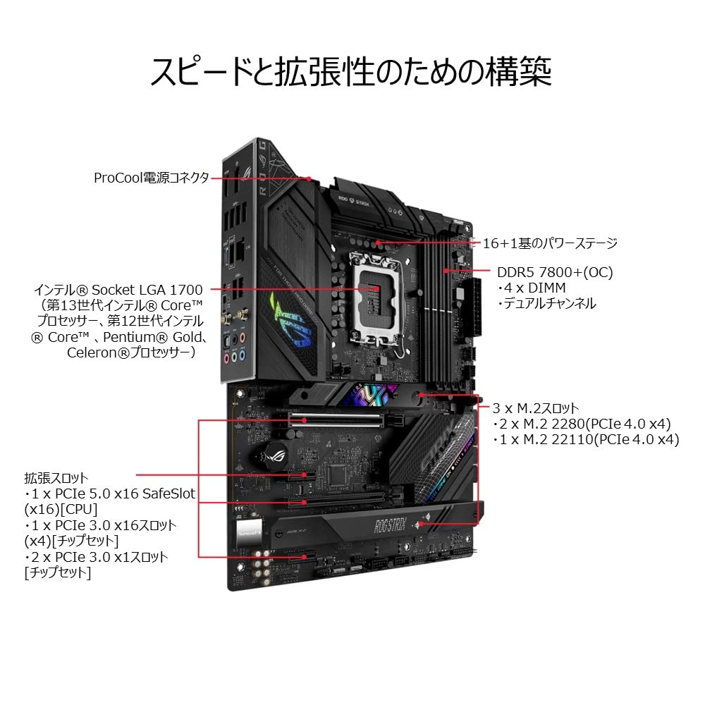 ASUS INTEL Generation CPU Compatible ATX Motherboard B760 Equipped ROG STRIX GAMING Authorized Distributor Product 13.12th B760-F WIFI/domestic
