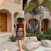 Source's Korean style skirt-style split swimsuit for women, high-waisted belly-covering slimming, sexy retro-style hot spring vacation swimwear