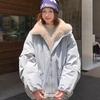 Removable splicing environmentally friendly fur collar loose and thin pie to overcome short cotton clothes women's winter cotton-padded coat