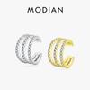 MODIAN, 1 шт., многослойные серьги-манжеты со сверкающим цирконием, стерлинговое серебро 925 пробы, модные серьги-клипсы для женщин и девочек, изящные ювелирные изделия, подарок