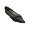 2025 New Pointed Mesh Flat Shoes To Work Breathable Bow Sandals Hollow Soft Sole Shallow Mouth Outer Wear Single Shoes
