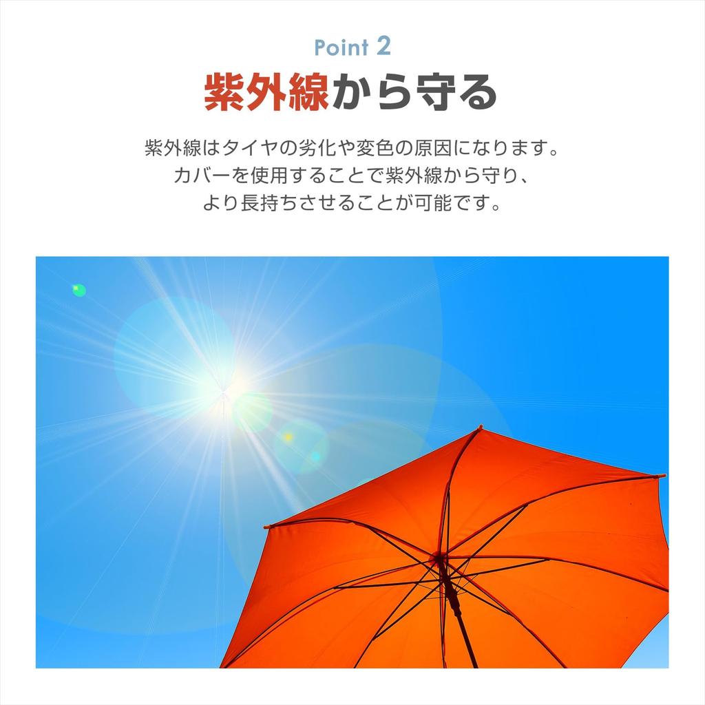 SUNGRAN Outdoor Tire Covers, 4-Pack, Waterproof/UV-Resistant/Dustproof, Carry Handles & Tie Straps, Washable, S Size 65 × 37 Cm