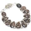 Turritella Fossil Gemstone Handmade Ethnic 925 Silver Necklace 18" JCN367-2
