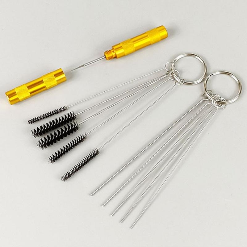 Набор аэрографов двойного действия с соплами 0,2 мм, 0,3 мм, 0,5 мм, многофункциональные ручные аэрографы с воздушным шлангом, набор для чистки