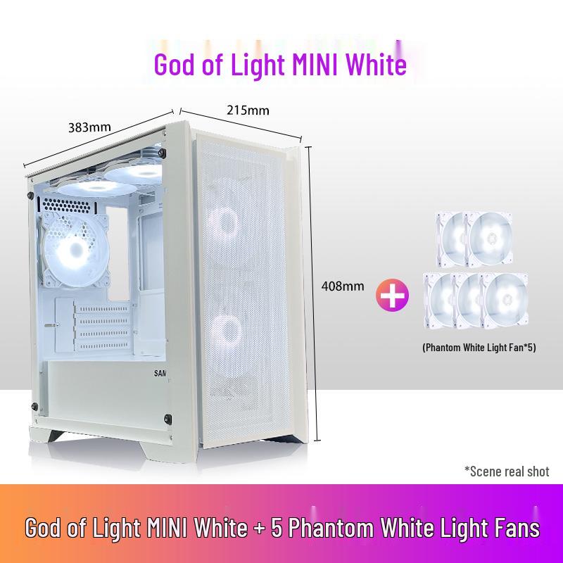 Корпус SAMA God of Light Mini White mATX240 с прозрачной боковой панелью