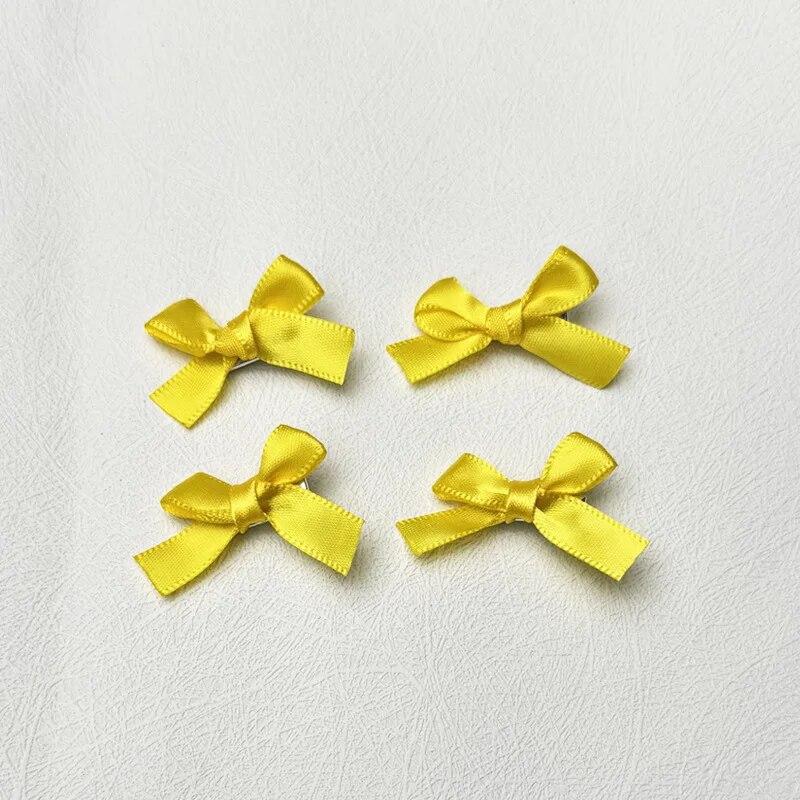 6pcs Ribbon Bow Hair Clips Ballet Sweet Bowknot Hairpins Bang Clip Korean Girls Mini Grabs Clips Women Headwear Hair Accessories