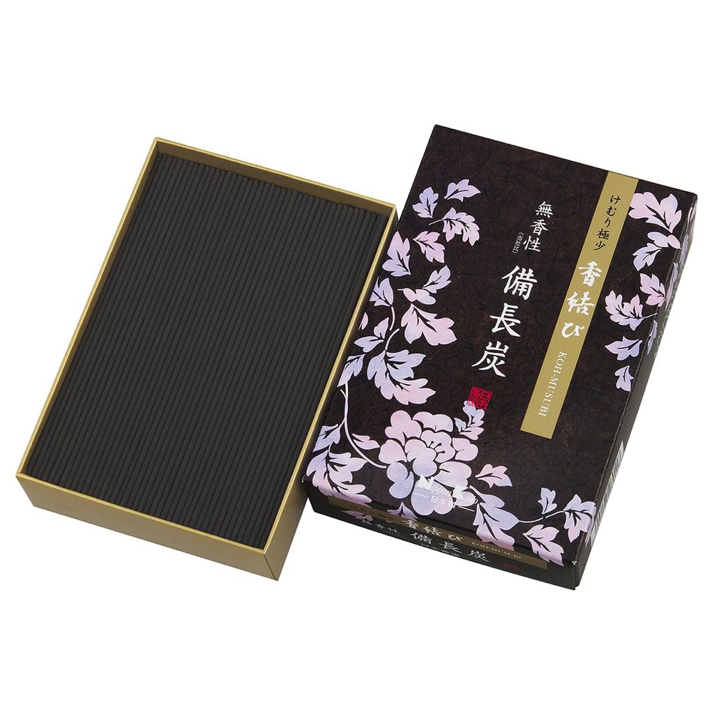 Nippon Kodo Incense Knot Unscented Binchotan Charcoal Large Bulk Packaging 220g