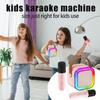 Karaoke Machine, Mini Karaoke Machine with Wireless Microphone, Portable Speaker with Voice Changer Effect and LED Light, Best Gift Toys for Boys and
