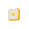 New food bread metal brooch personalized clothing accessories, cute brooch gourmet omelette brooch buckle