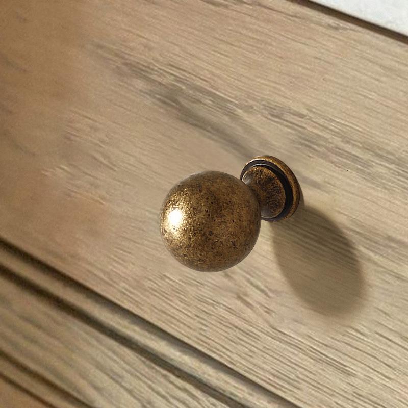 1PC Roll Plated Single Hole Handles Zinc Alloy Handle Heavy Duty Wardrobe Handles Solid Zinc Antique Brass Knobs