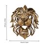 Смола Голова Льва Настенное Украшение Золотая Ажурная Голова Льва Художественная Скульптура Домашний Декор для Прихожей у Двери Стена Забор