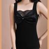 Autumn Winter New Lace Bra Women's Tank Top Integrated Heat-Resisting Plush Thickened and Traceless Warm Underwear Sleeveless