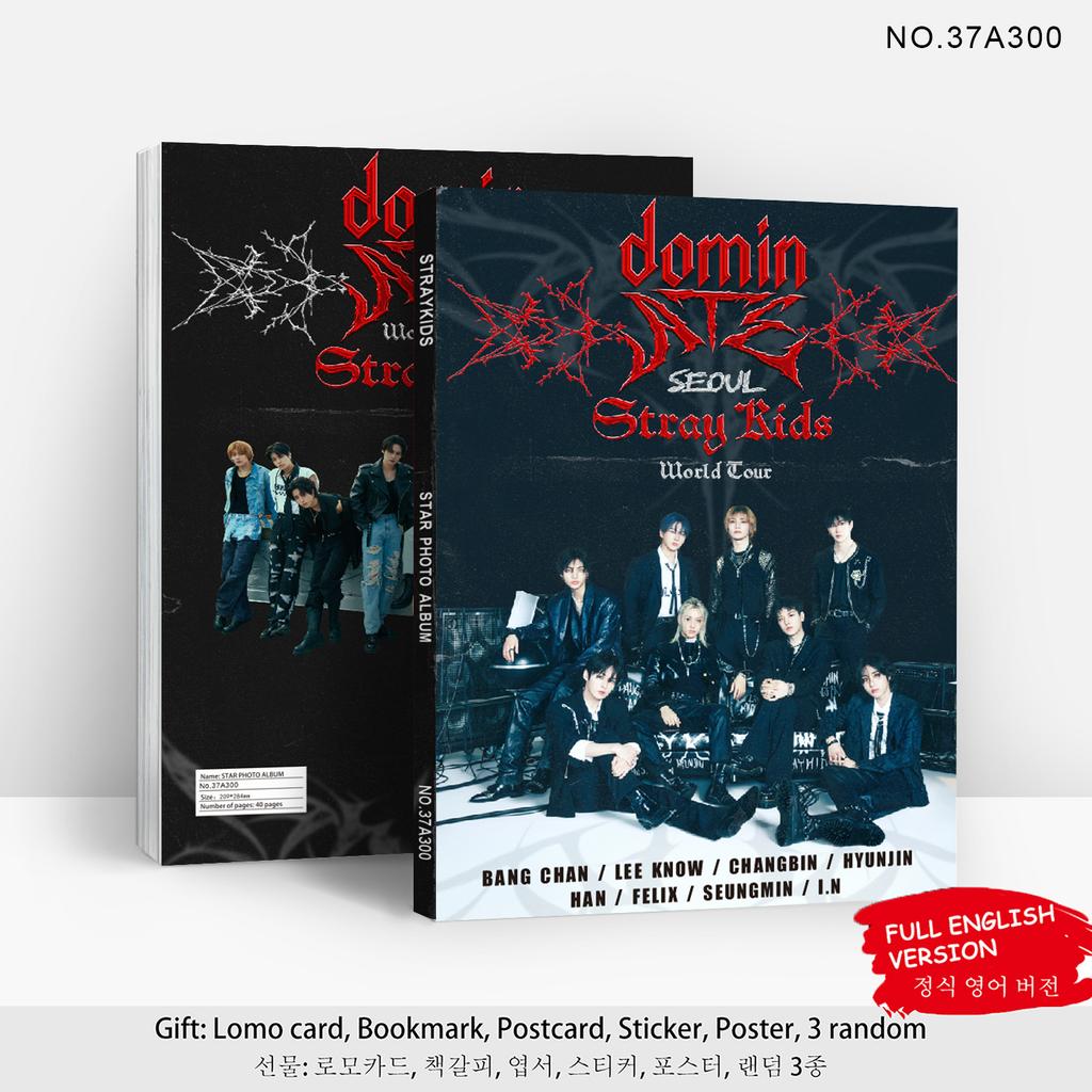 Прочный Альбом для Фотографий Straykids Dominate Seoul World Tour HD, 80 Страниц, с Коллекционными Карточками Ломо, Закладкой, Стикером, Постером для Поп-Фанатов
