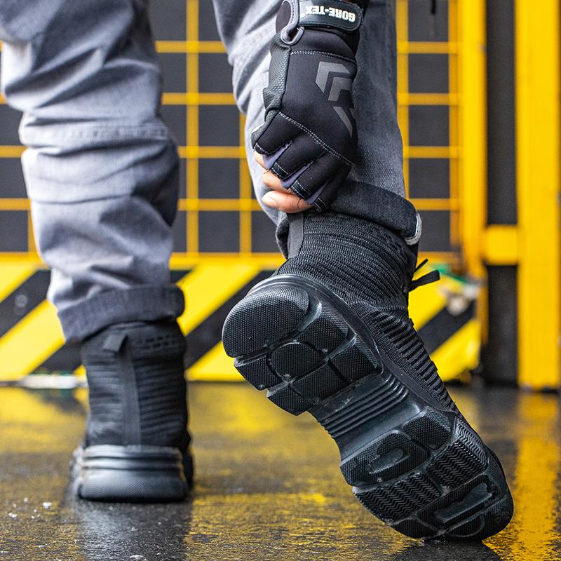 Легкие зимние рабочие защитные ботинки со стальным носком. Рабочая обувь. Осенняя неразрушимая защитная обувь. Мужские непрокалываемые мужские рабочие ботинки.