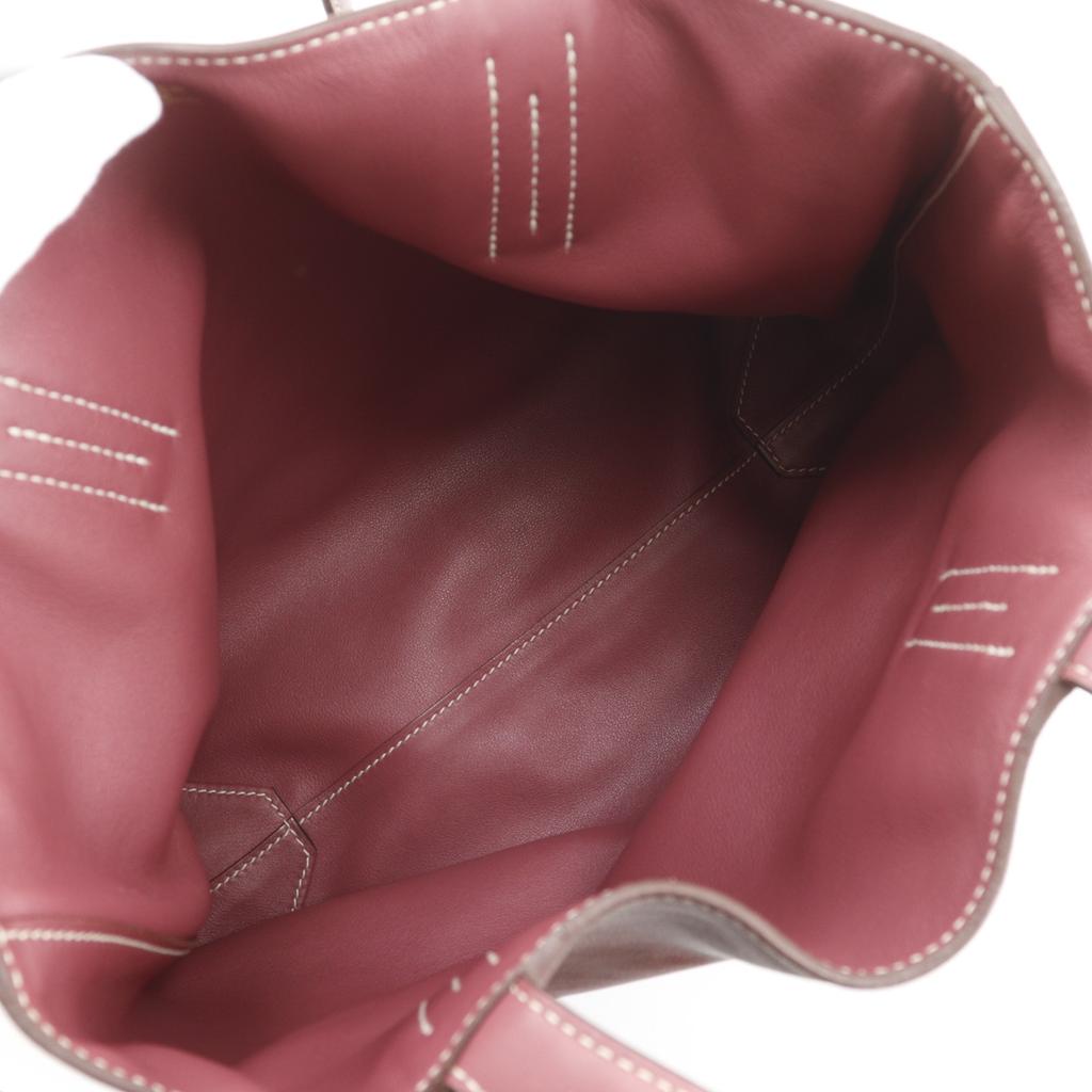 HERMES Double Sense 26 Tote Bag reversible Red/pink Vaux Swift Women Used