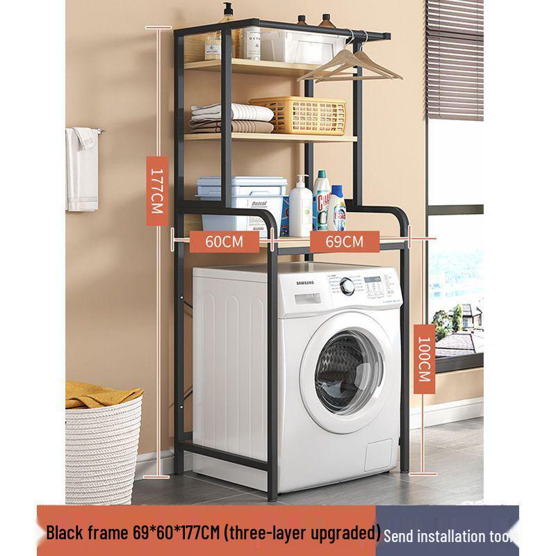 Многоярусная напольная регулируемая стойка для хранения с держателем для мусорного ведра для использования на кухне