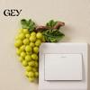 Socket Surround Decor Fruit Switch Wall Stickers, Creative Kitchen 3D Cute Decorative Light Decal Decor, Resin Waterproof Hole Concealer