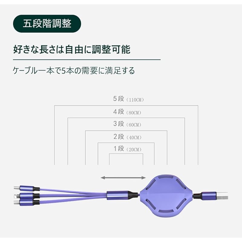 Зарядный кабель Ippon Sanyaku Скручивающийся зарядный кабель USB-кабель, многожильный кабель
