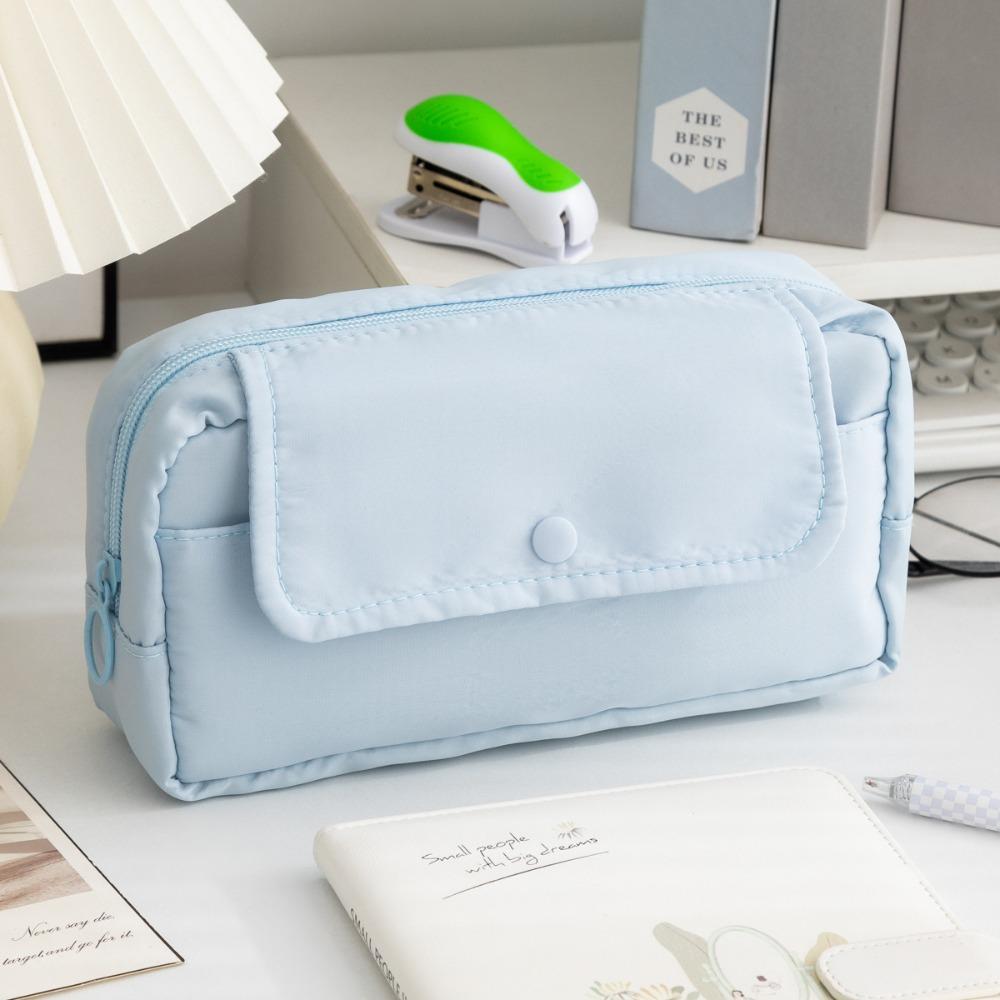 Large Capacity Pencil Case Multifunctional Desktop Stationery Organizer Pouch Cute Pencil Bag