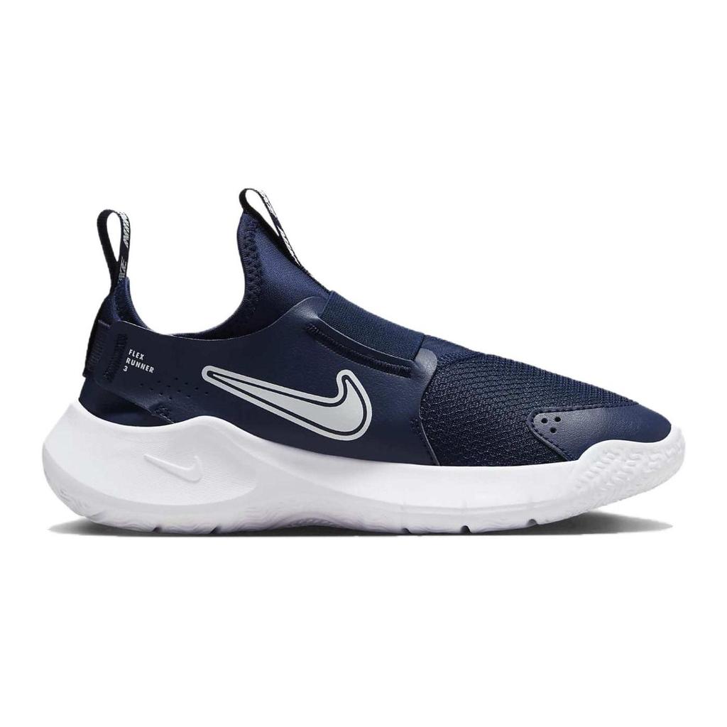 Nike Кроссовки Flex Runner 3 GS Midnight Navy для детей, синие, белые FN1294-403