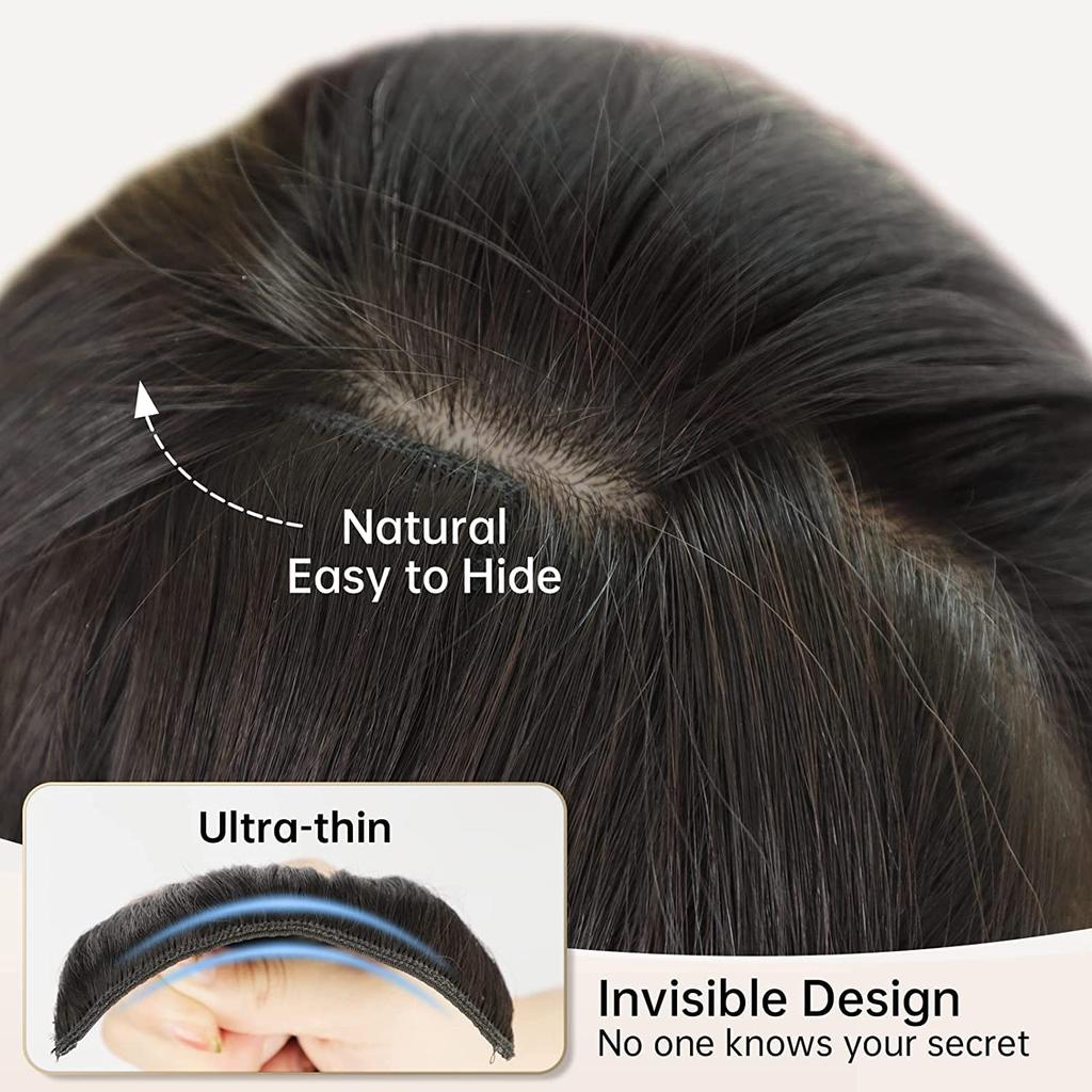 MERISIHAIR Pure Black Women Long Wavy Hair Extensions Synthetic Fiber Natural Wavy 4 Pieces Clip On Hairpiece Daily Wear